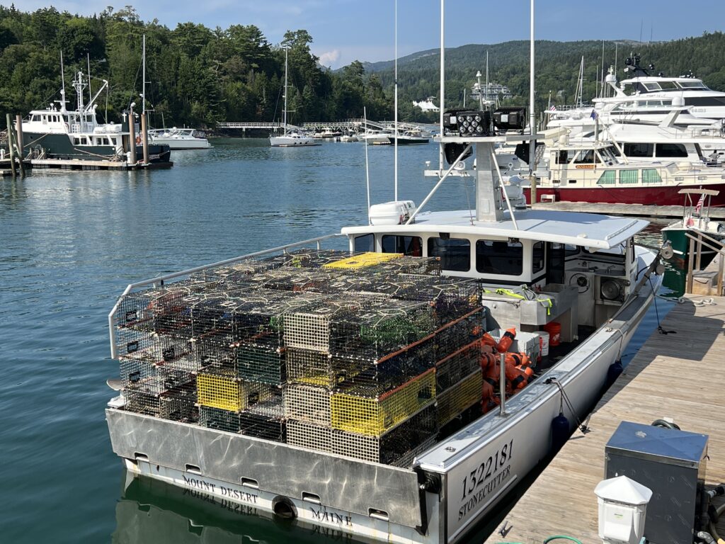 A lobster boat in Northeast Harbor, Mount Desert Island, ME